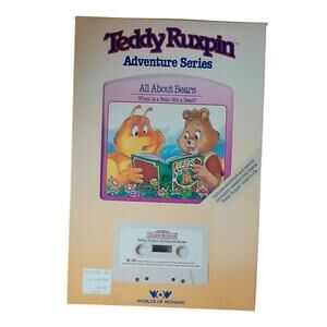 1985 All About Bears Teddy Ruxpin Adventure Series Tape & Book WOW Vintage